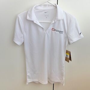 Nike Ladies Move To Zero Dri Fit Golf White Polo Shirt Top